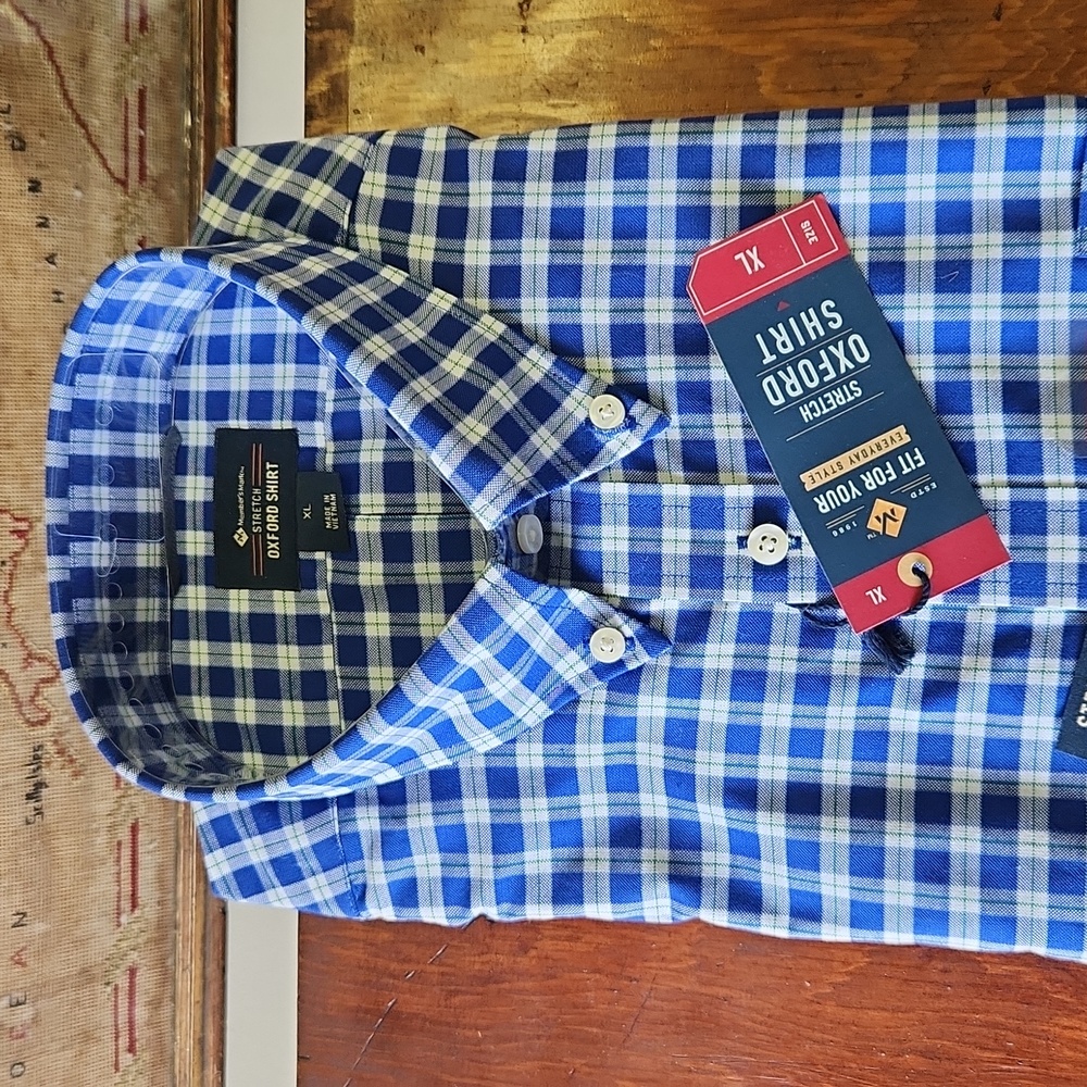 Member's Mark Oxford Stretch Shirt XL  New